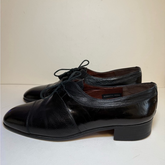 Black Beltrami Leather Men\'s Dress Shoes Size 10.5 main image 5